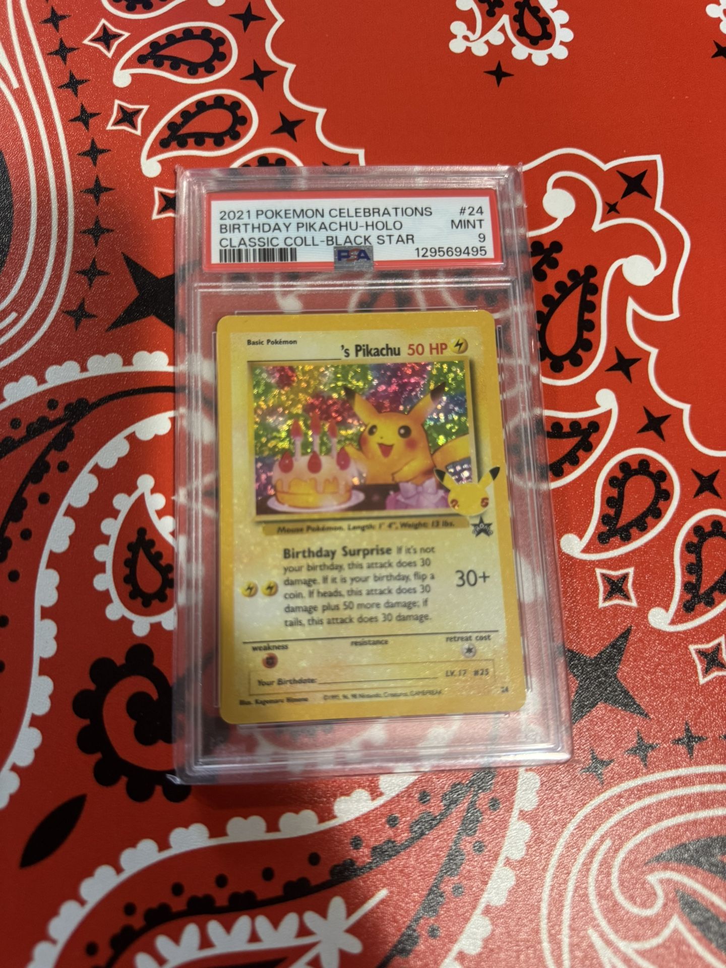 Pokemon _____'s Pikachu #24 PSA 9