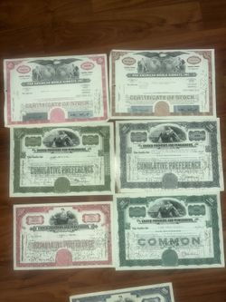 Vintage Scripophily Lot: Pan Am & United Printers and Publishers Stock Certificates