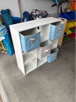 Storage stand with 4 soft storage bins