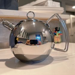 WMF 1 1/2-Quart Stainless Steel Ball Shaped Tea Kettle with Infuser