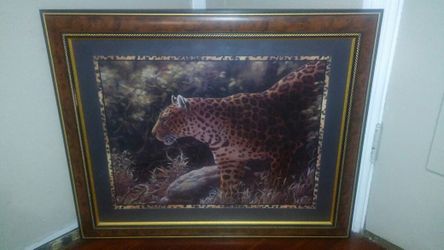 Home Interiors Large 27X33 Leopard Picture Frame