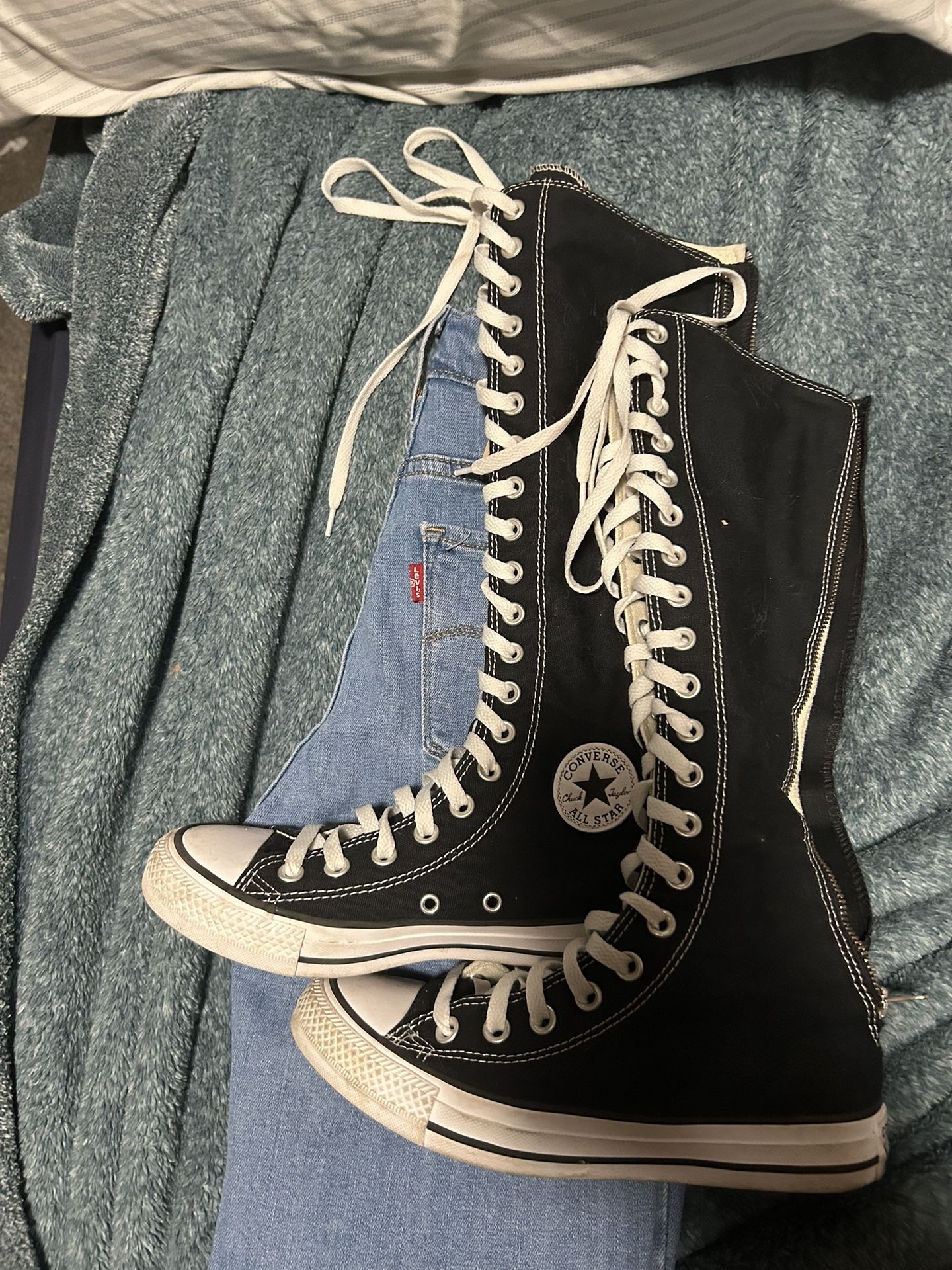 Knee-high Converse wore twice