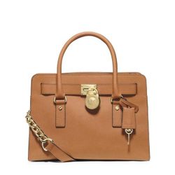  Michael Kors Hamilton Satchel Bag with Gold Chain 