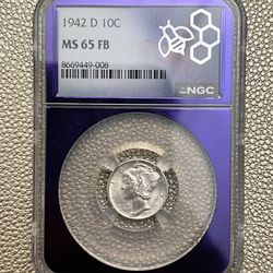 1942 D Mercury Dime MS 65 Full Bands