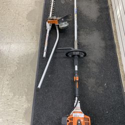 Stihl KM94R weedeater with 3 attachments in great shape!!