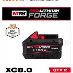 8.0 Brand New Forge Battery Milwaukee