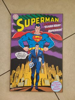 Vintage Wooden Superman wall decor