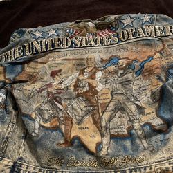 Jean Jacket Size Large Made Of Real Stones. 