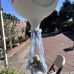 Canasta Con Globo Y Oso Para Baby Shower