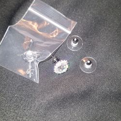 Halo Earrings silver 2.0CT Brand new