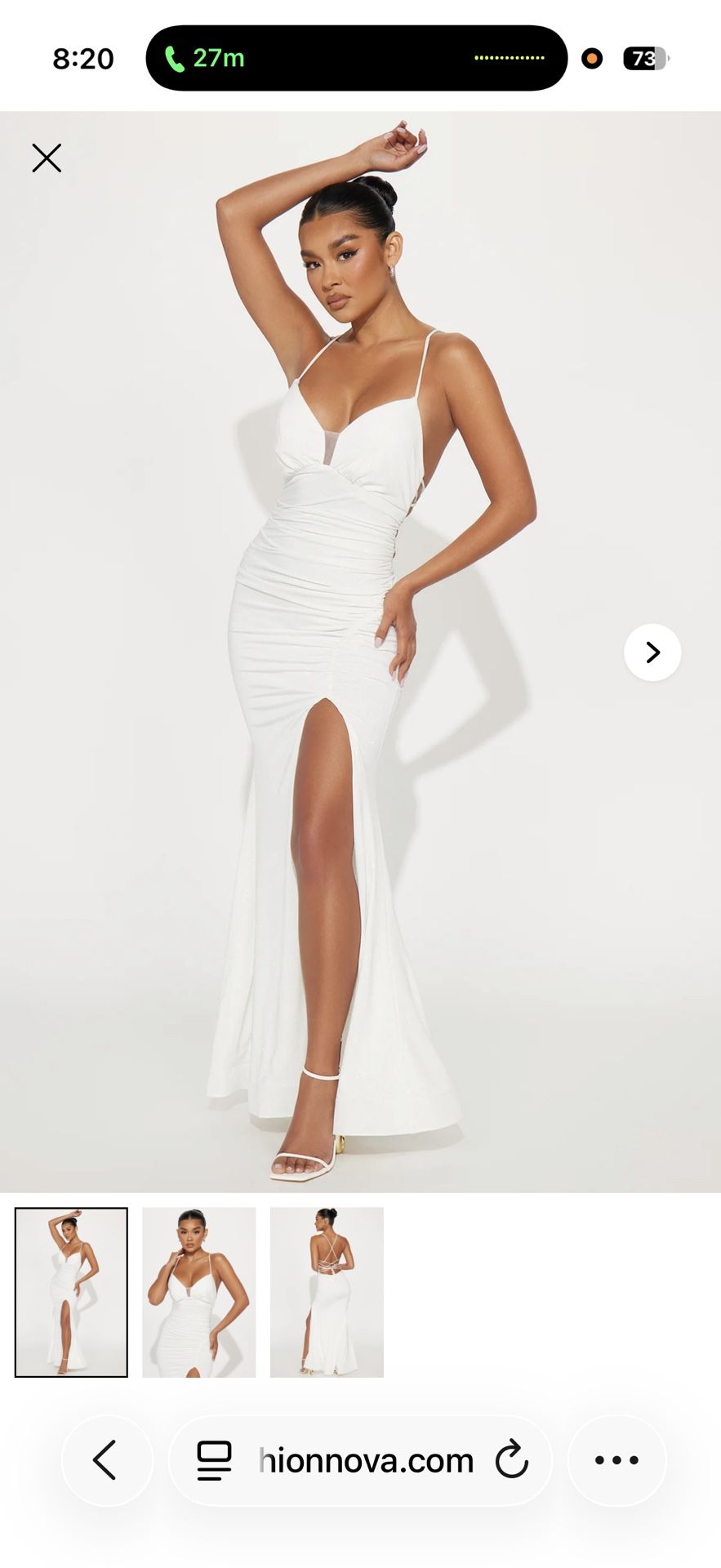 White Fashion Nova Dress