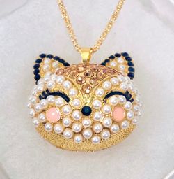 Betsey johnson 2024 fox necklace
