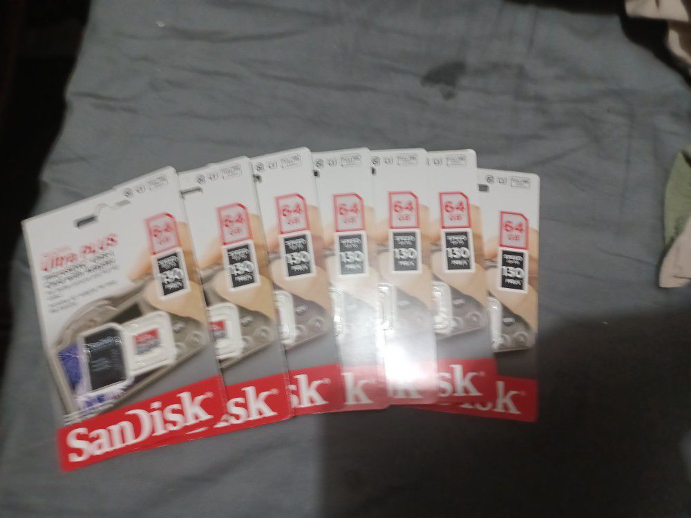 SanDisk Ultra Plus, 64GB, Micro SD Card W/adapter
