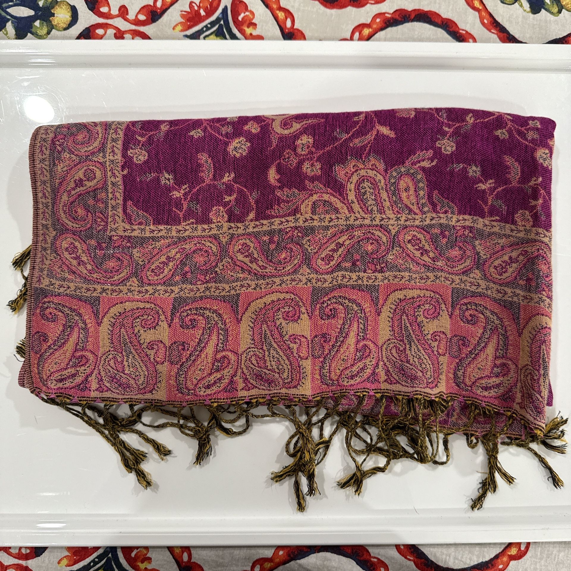 New | Magenta Pashmina Shawl