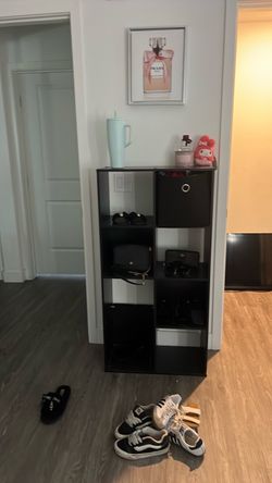 Black shoe dresser