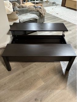 Coffee table lift up black/espresso