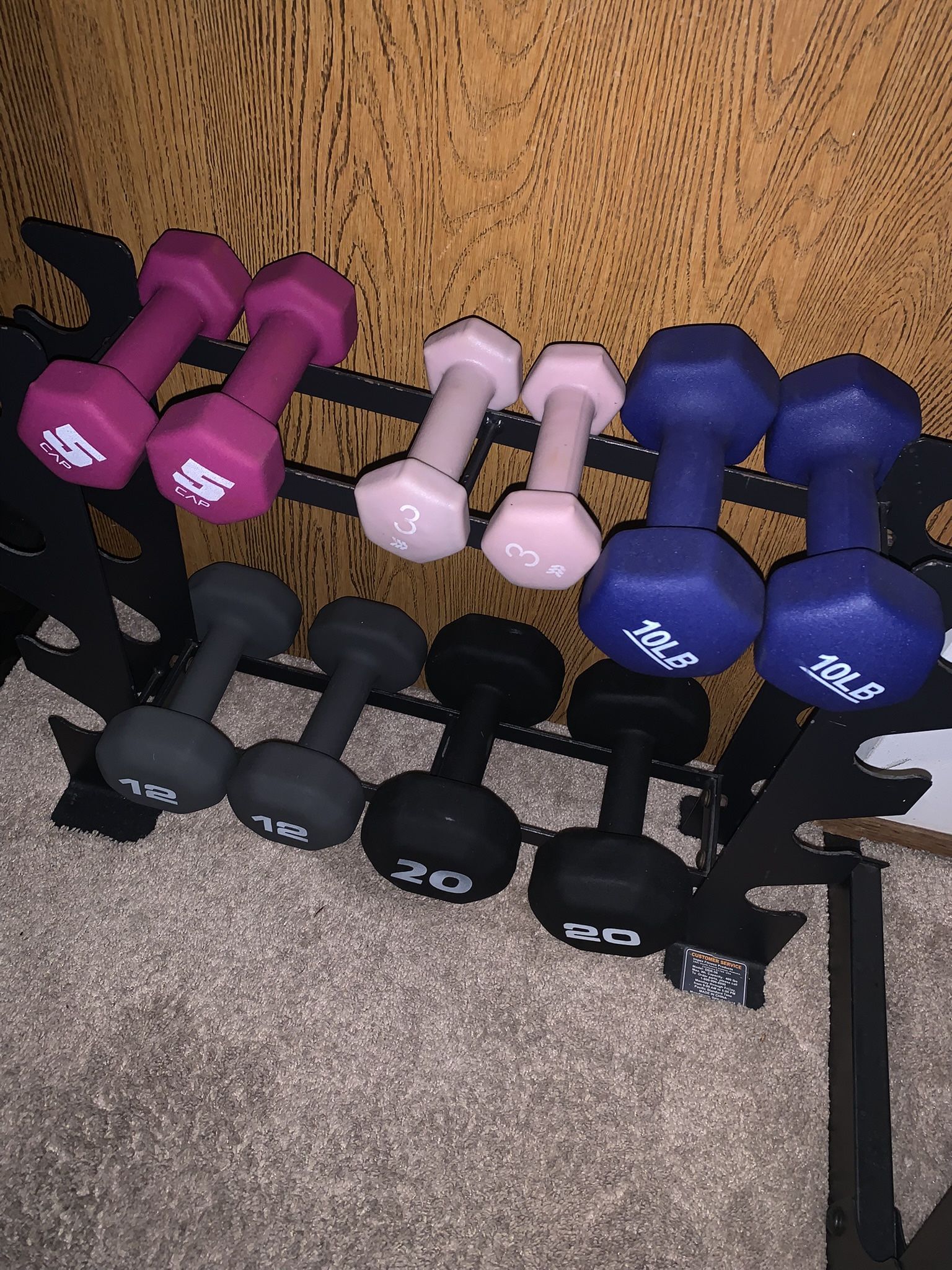 Dumbbells Set + Dumbbell Rack 