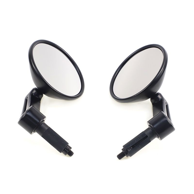 Universal Motorcycle Mirrors, Motorcycle Handlebar End Rear View Round Mirrors
