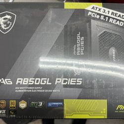 MSI MAG A850GL PCIE5, Fully Modular Compact Gaming 850W Power Supply,