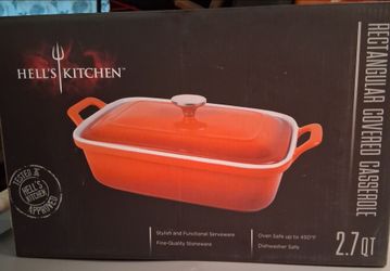 Brand New Hell's Kitchen 2.7 QT Rectangular Covered Casserole Dish $25 obo