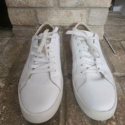 Mercanti Florentini White Leather Sneakers Size 12 Men's 
