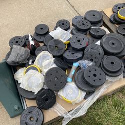 Pallet Of 1” Plastic Weight Plates