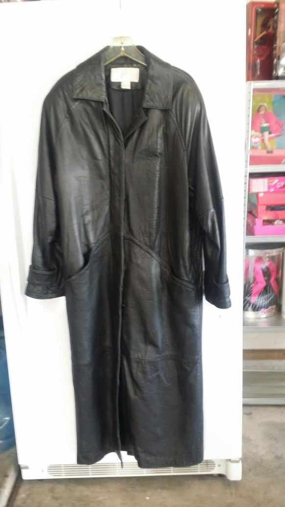 Genuine leather coat size medium
