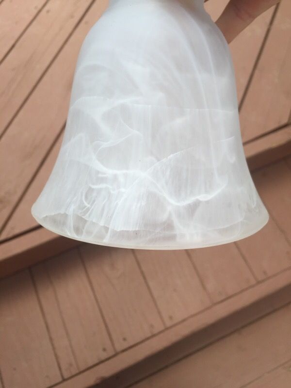 Set of four (4) 2" glass light fitters fixtures