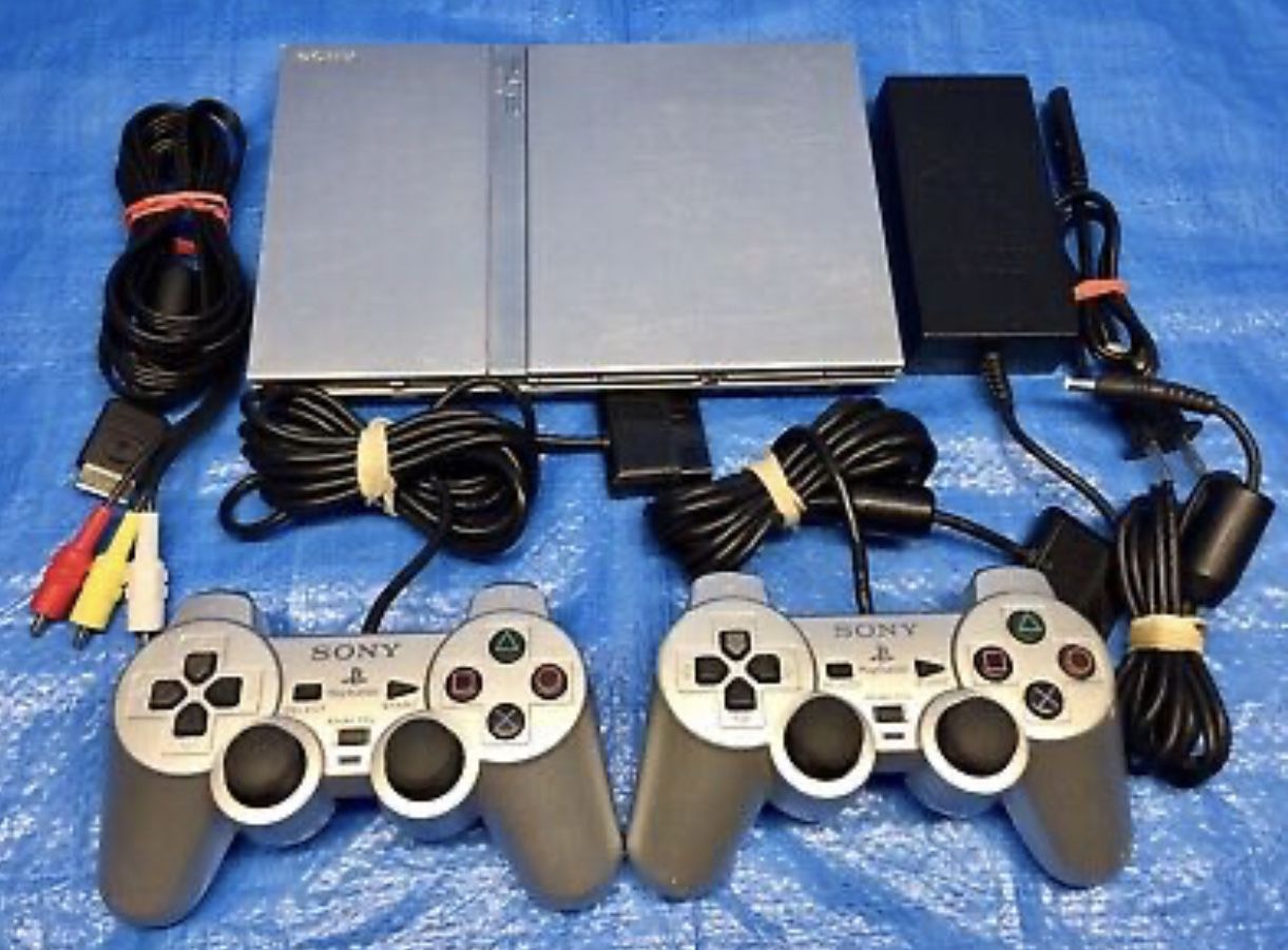 Sony Playstation 2 PS2 Slim Silver Console