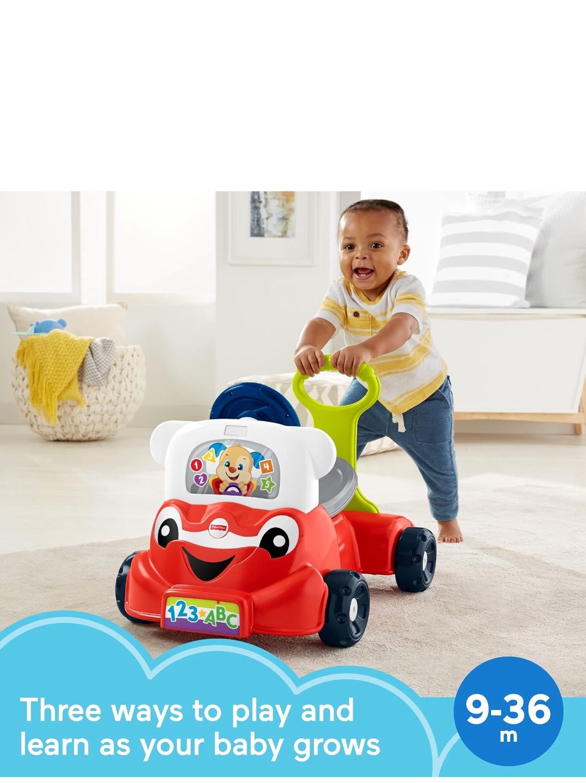 Fisher-Price Laugh & Learn 3- in-1 Smart Car Interactive