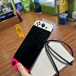 Nintendo Switch Oled With Dock With Charger Used 