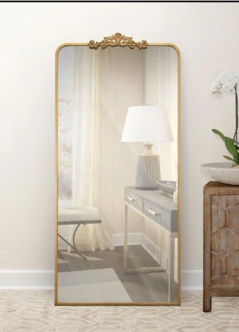 Large Gold Floor Mirror - New In Box