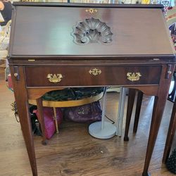 Mid Century Slant Front Writing Desk