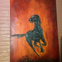 Vintage One Of A Kind Oil Painted Signed. 