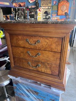 Side tables Nightstand with Marble Top