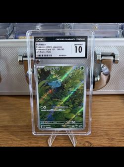 Pokemon Bulbasaur CGC 10 166/165 Sv2a Card 151 Japanese 2023 Art Rare Holo