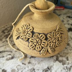 Sand Art Pottery Vase Oil Lamp 
