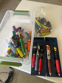 Vintage Lego pens, and a lot of accessories.
