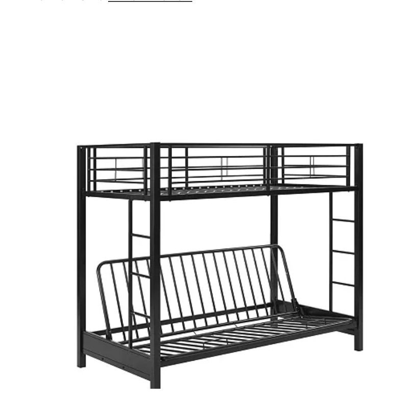 walker edison bunkbed over futon