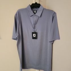NWT Footjoy Grey Golf Polo