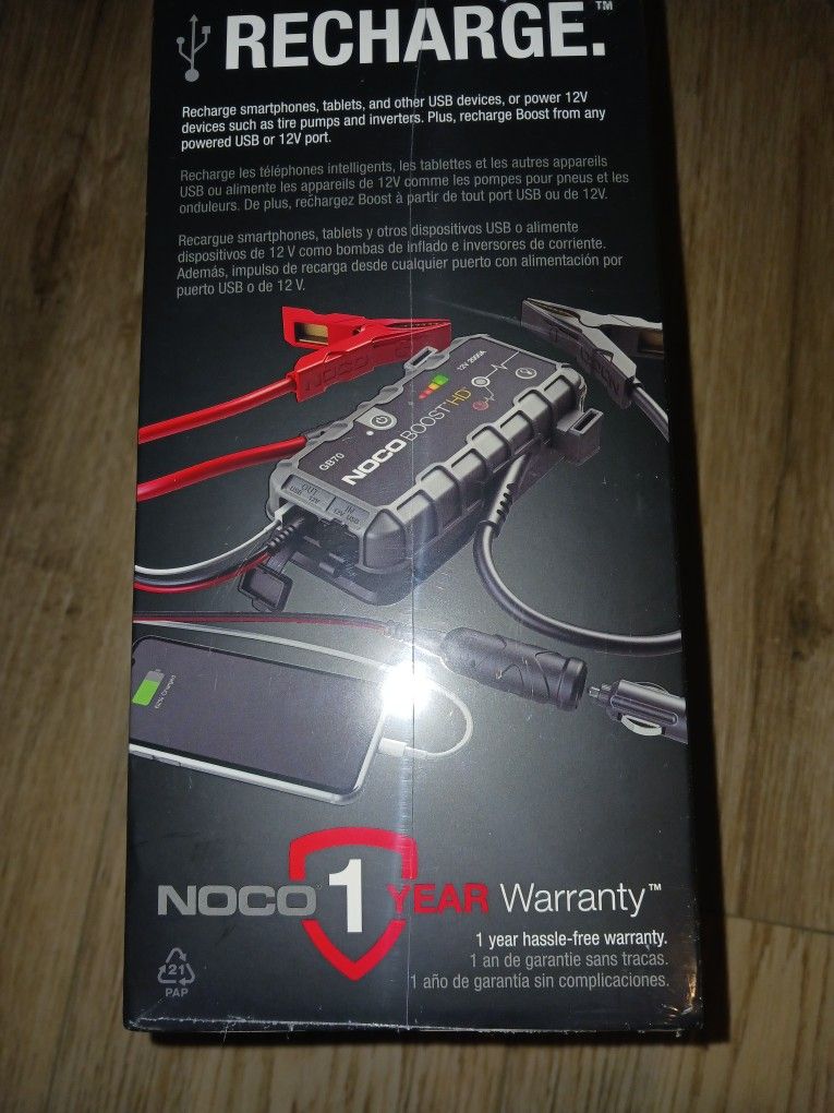 NOCO BOOST HD ULTRASAFE JUMP STARTER 12V 2000A