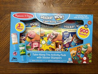 Melissa & Doug Sticker WOW! Take-Along Trio 3 Activity Pads with 24 pages each