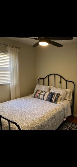 Black Metal Bed Frame Queen