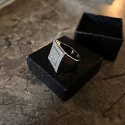 Stainless Steel Biker square Ring Size 10.5