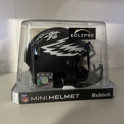 Miles Sanders Philadelphia Eagles Autograph Mini Helmet