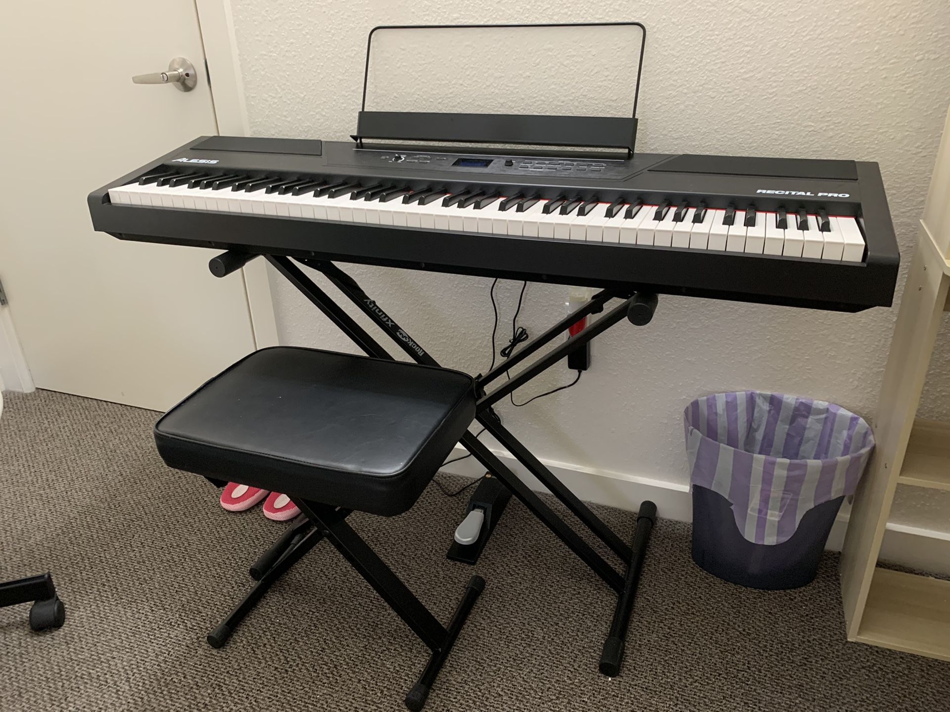 Alesis Recital Pro 88 Keys Digital Piano (Stand, Chair, and Sustain Pedal Included!)