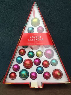 NEW 2015 Starbucks ADVENT CALENDAR (25 Tin Ornaments w/o Card)
