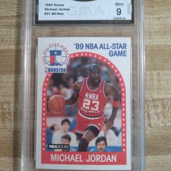 Michael Jordan 🐐💎🧊 🔥 1989 Hoops All Star Card Graded 9 $300 Pick Up $350 Shipped Through Cash App Or Pay Pal