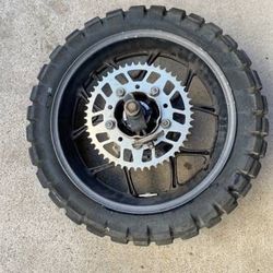 Honda CTX700 Rear Wheel Rim Continental Twinduro Tire Sprocket Rotor