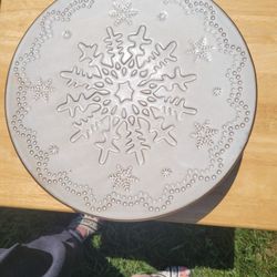 12 Inch Ceramic  Serving Platter On Pedestal